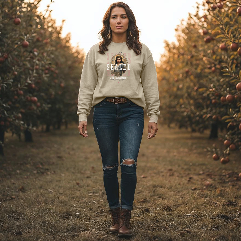 Sealed by His Spirit – Branded by Fire Crewneck (Ephesians 1:13–14)