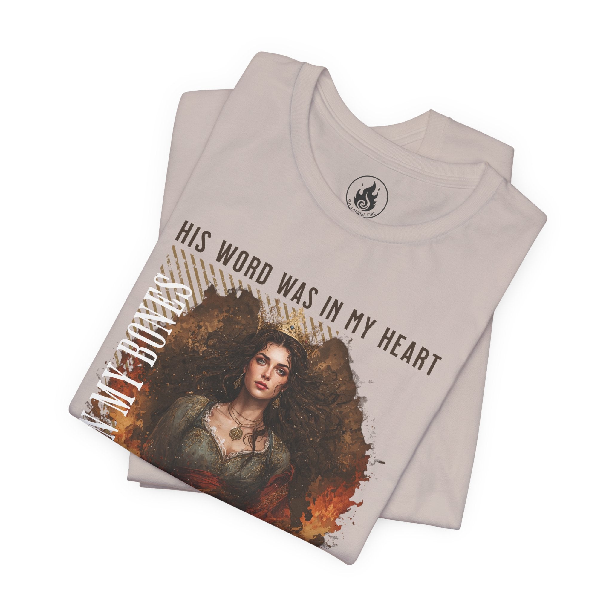 Fire in My Bones – War Cry Tee (Jeremiah 20:9)